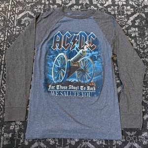 AC/DC For Those About To Rock We Salute You Long Sleeve T-Shirt Size Small